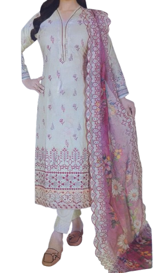 অফ-হোয়াইট থ্রি পিস